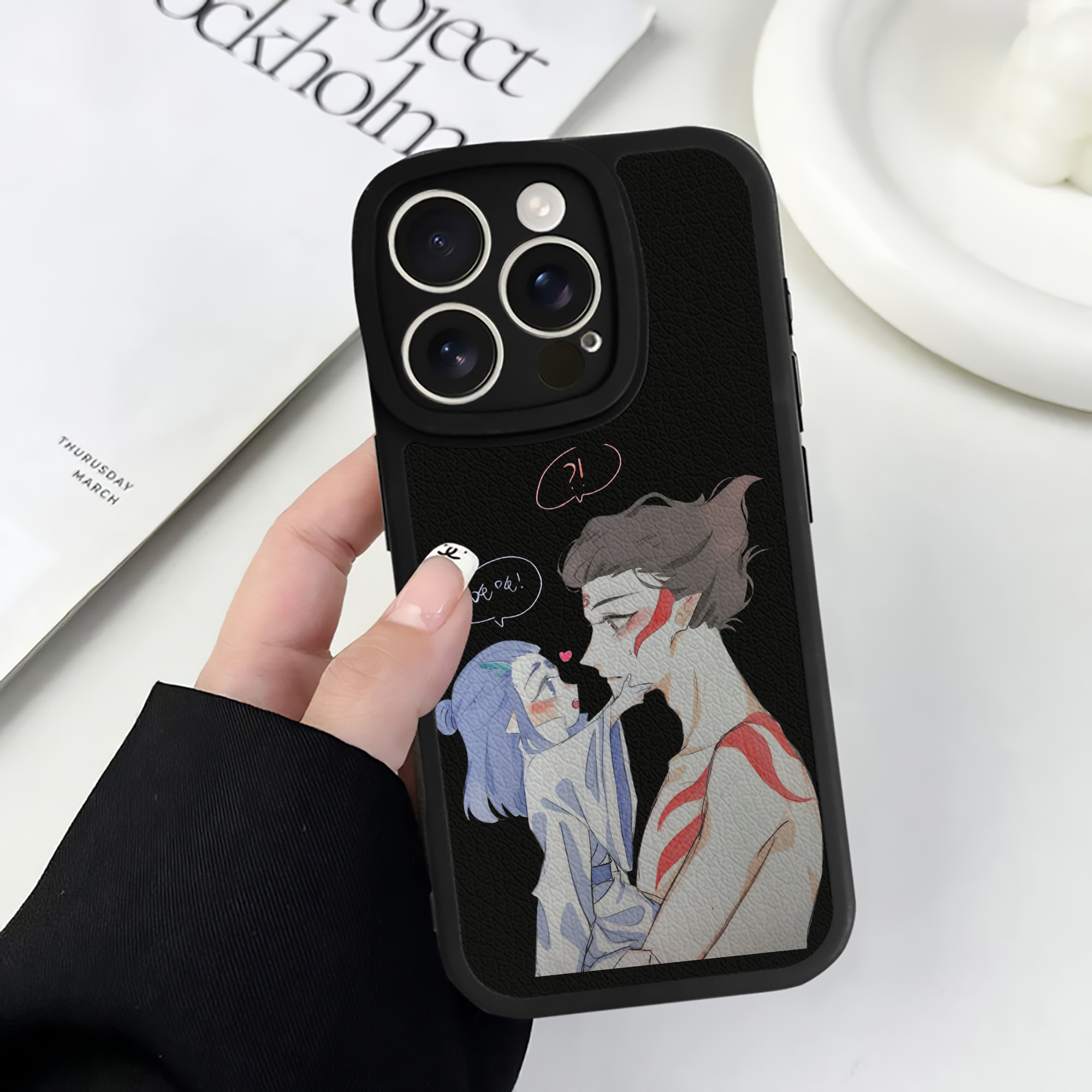 （画像用） Ne Zha 2 ナタ 魔童の大暴れ 【iPhone 16シリーズ対応】シリコンスマホケース（レザー調） 材質：シリコン